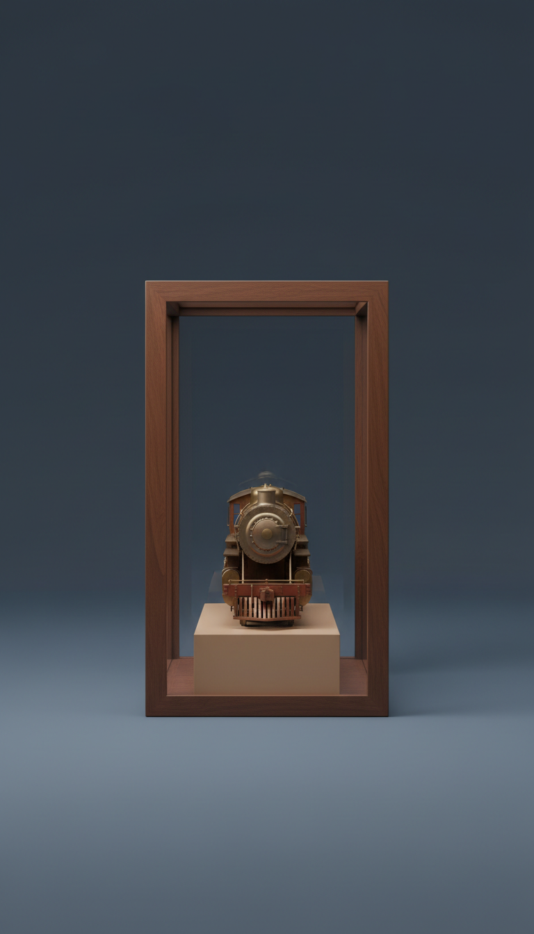 Vitrine d'exposition signature finition noyer